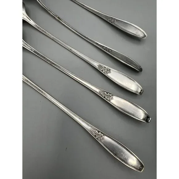 5 Lady Doris AI Silver Plate Ice Tea Spoons PRINCESS 7 in Arnold Palmer Mixer - Picture 8 of 16
